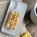 ⭐️人気No. 1⭐️《mini 12 エッグトースト》　iPhoneケース　Androidケース　スマホケース　フェイクフード　食品サンプル　ミニチュアフード　目玉焼き　食パン　トースト