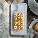 ⭐️人気No. 1⭐️《mini 12 エッグトースト》　iPhoneケース　Androidケース　スマホケース　フェイクフード　食品サンプル　ミニチュアフード　目玉焼き　食パン　トースト