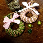 紙紐で作るクリスマスリースキット２個セット
