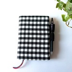  【再販2】ほぼ日手帳カバー　オリジナルサイズ　ブラックチェック