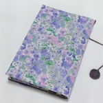 単行本　リバティ プリント使用　ブックカバー　*　 ホリーホックス  Hollyhocks
