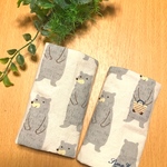 【10/29〜販売予定】最安値♫肌触り抜群❤️お出かけくまさん ふわふわリバーシブル よだれカバー (ホワイト)