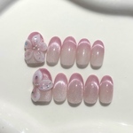 【OPEN記念価格🌸】花ネイル 夏ネイル ハイビスカス プルメリア マグネットネイル フレンチネイル マグネットフレンチ ピンク 推し活