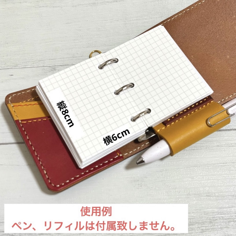 受注生産）ハンバーガー！🍔 M3穴バインダー システム手帳 本革