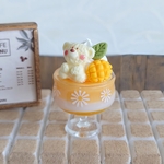 🐻🥭受注制作🥭🐻おすわりくまさんのマンゴープリン