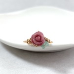Marie’s garden rose ✳︎ シリシャスシスト ブルーオパールのワイヤーリング  天然石