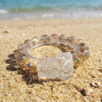 【送料無料】SP-1753✨🐠✨ブラックスーパーセブン×水晶金魚🐠💎幸運を呼び込む天然石ブレスレット✨💖           ✨天然石✨パワーストーン✨ブレスレット     