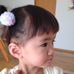 ぽんぽんチビヘアゴム