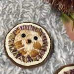 🌰そっ栗(くり)！ ハリネズミの手刺繍ブローチ