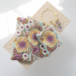 🌻ポーチ3点　チャームセット　インド刺繍リボン