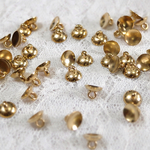 ガラスドーム用　５０個前後　１０mm　プラスチックのゴールドキャップ　B-6-5