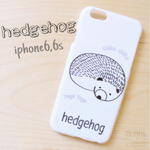 ゆるっとハリネズミ（iphone6,6sケース）ホワイト