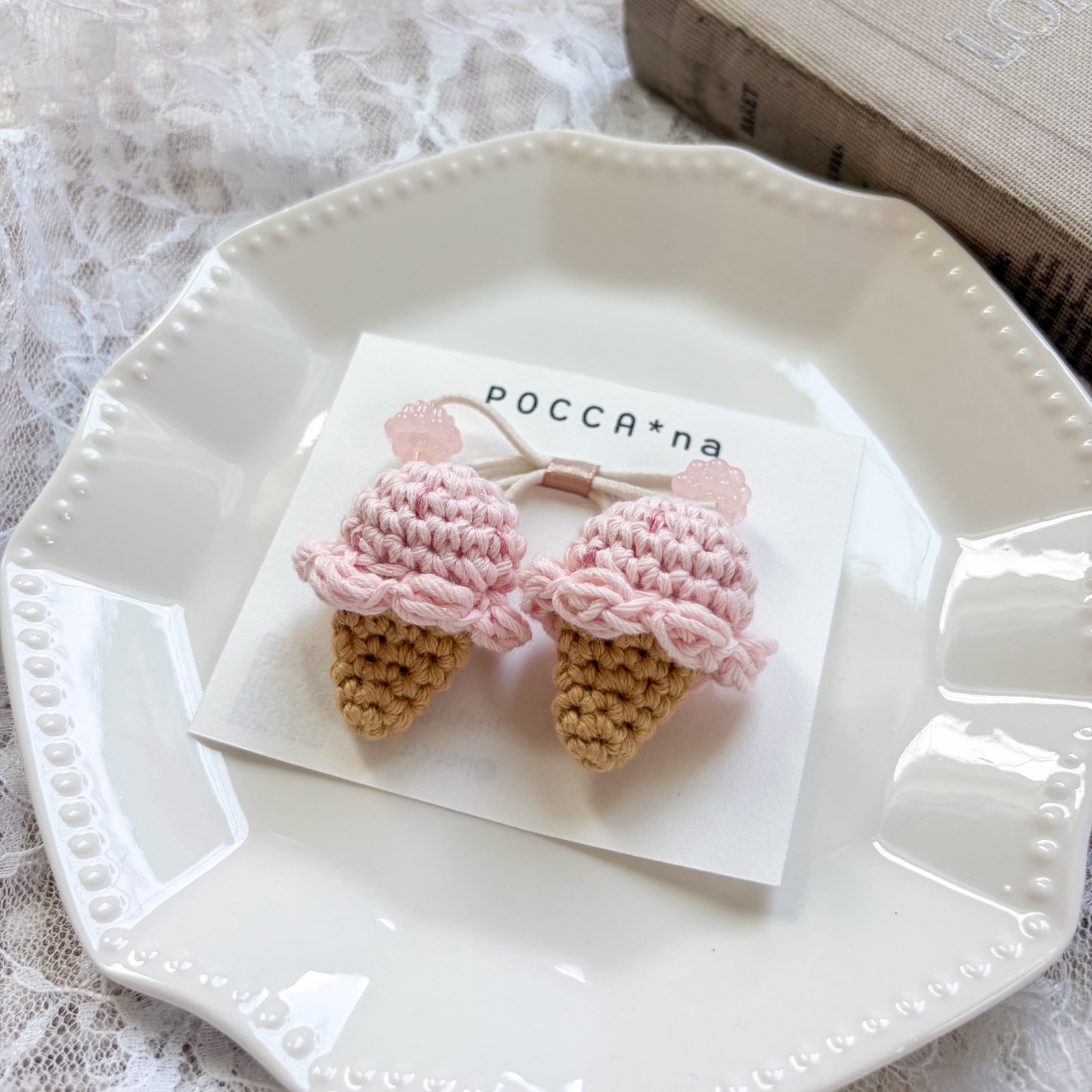 アイスツインヘアゴム ピンク - POCCA*na | minne byGMOペパボ 国内