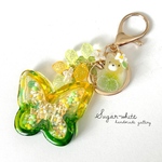 sugar candy bear   《 citrus lemon  》  ✵ シトラスキャンディのクマさんと蝶のシェイカー  🍋 キーホルダー / バッグチャーム 