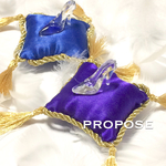〜PROPOSE〜ガラスの靴リングピロー（パープル）