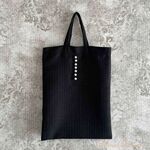 【ブラック】パール付きトートバッグ/【Black】Tote bag with pearls