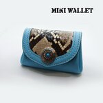 本革 レザー ミニウォレット ミニ財布 本物 蛇革 パイソン かわいい 小さい レディース 財布