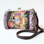 イベント釣銭にも最適！長財布にもなる シンプルがま口ポーチ 唐草猫ムタさん× KURUMIYU