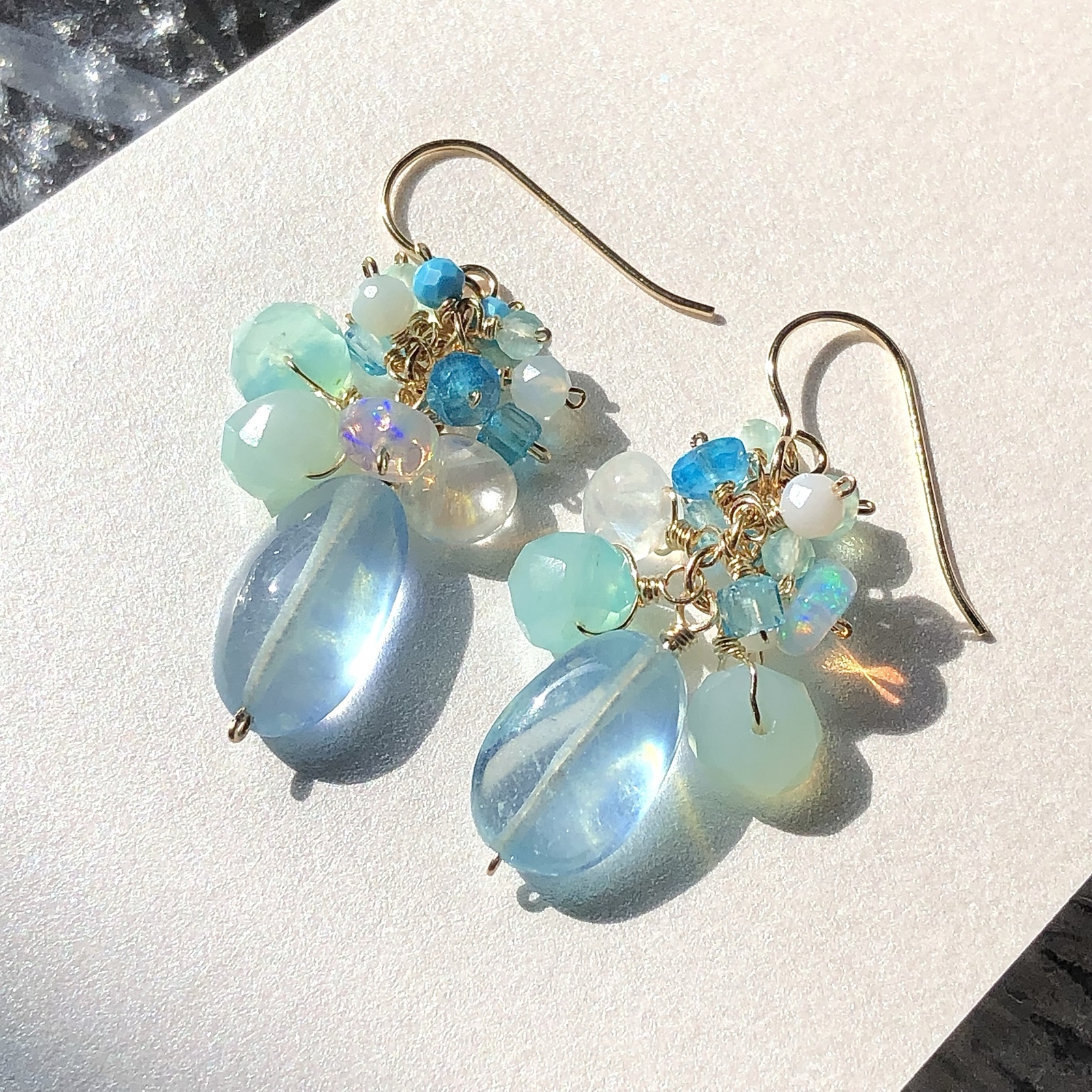 14kgf*夏色アクアマリンのピアス - MOLTO MUPICO | minne byGMOペパボ