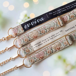 🆕選べる裏地color【セージグリーン No.335/幅3㎝/インド刺繍ショルダーストラップ/チェーン着脱式】スマホショルダー　スマホストラップ　ネックストラップ　ハート柄　おしゃれ裏地