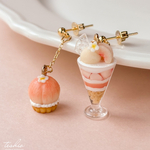 丸ごと桃タルト＆桃パフェ　ピアス/イヤリング