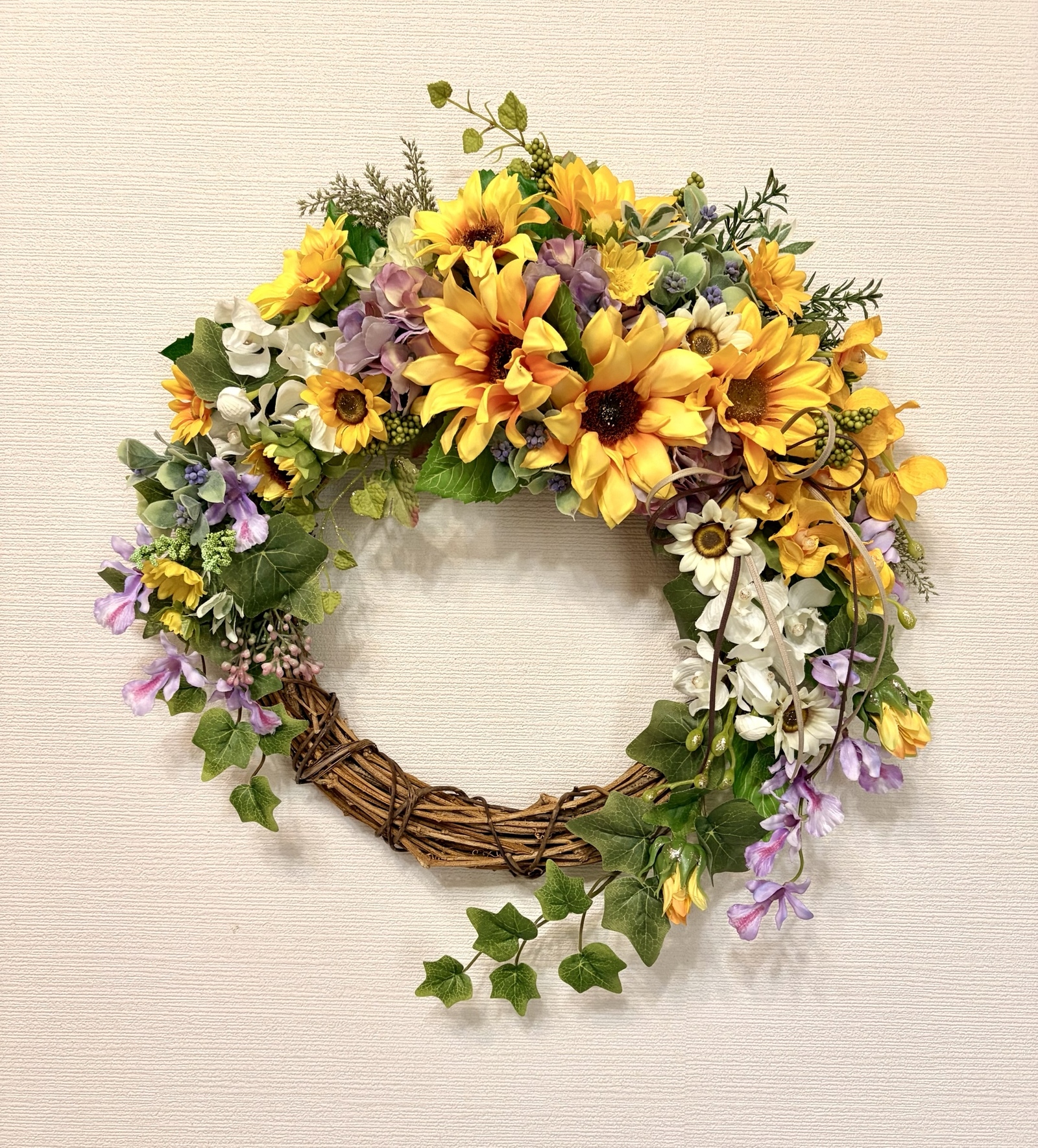 No.wreath-15527☆迎春しめ縄リース(お正月リース) 23-(2) ピンク