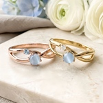 Blue cat's eye ring.