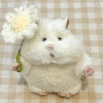 はむにぎり 花 ひまわり かわいい 夏 着せ替え 服 お散歩 編み物 ナチュラル