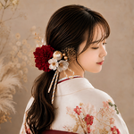 髪飾り　桜と紫陽花の髪かざり　パープルグラデーション　成人式　卒業式　結婚式　成人式髪飾り　卒業式髪飾り　結婚式髪飾り　ヘアアクセサリー　髪かざり　おしゃれ　可愛い　振袖　着物　和装　留袖　前撮り　花