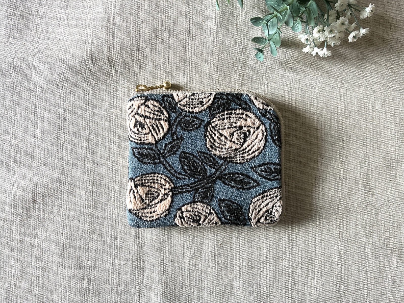【専用】ミナペルホネン  circle∞rosy 布製ハーフ財布 ミナペルホネン rosy ミニ財布 コインケース ポーチ - 小さなポーチ屋
