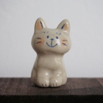 陶器の猫・一輪挿し⑤