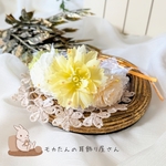 くすみカラーの花冠（3WAY） イエロー💛 
