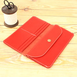 ぺったんこ 長財布 RED 本革 栃木レザー 02