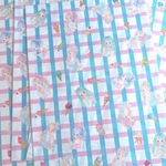 【８月限定販売！】パステルチェックとアイスクリームの女の子＊A4デザインペーパー 5枚セット