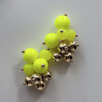 2pcs)4453)ビーズタッセル)neon yellow)#2o