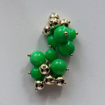 2pcs)4452)ビーズタッセル)neon green)#2o