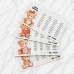 Savingリフィル4枚♡テディベア チェック柄 バインダー貯金