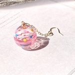 ヨーヨー　（いちごミルクsize_XL）　片耳/ピアス/イヤリング/樹脂ピアス/樹脂ノンホール  レジン　水風船　