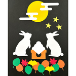 秋の壁面飾り【お月見うさぎ】