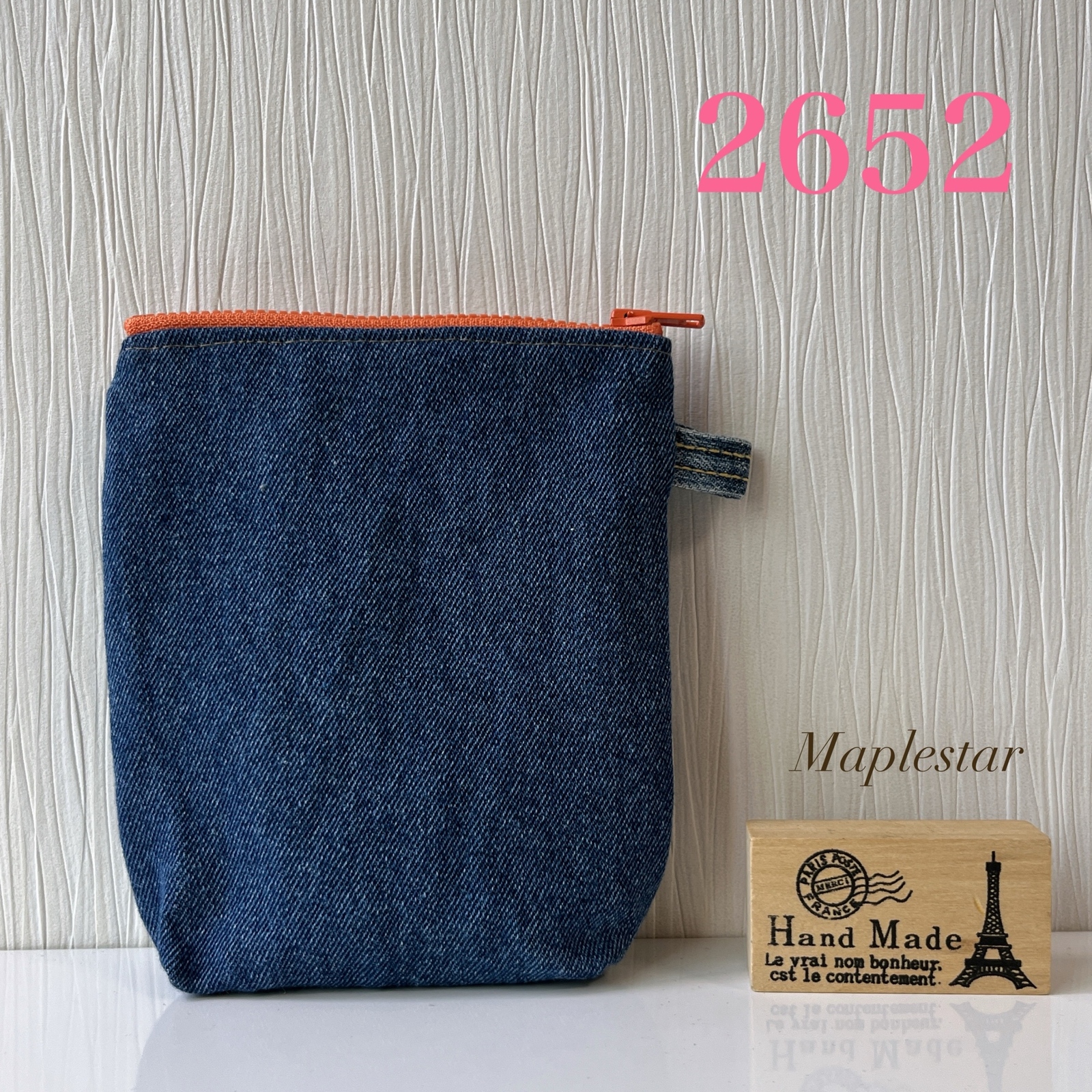 2652】デニムリメイク マチつきポケットポーチ - MAPLESTAR | minne