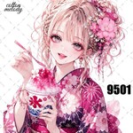 original sticker « no.9501 »     //     人物ステッカー オリジナルステッカー オリジナル人物ステッカー ステッカー cotton melody