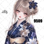 original sticker « no.9509 »     //     人物ステッカー オリジナルステッカー オリジナル人物ステッカー ステッカー cotton melody