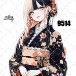 original sticker « no.9514 »     //     人物ステッカー オリジナルステッカー オリジナル人物ステッカー ステッカー cotton melody