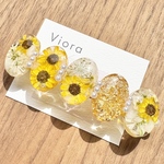 【季節限定】ひまわり小花の大きめバレッタ