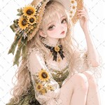 original sticker « no.9580 »     //     人物ステッカー オリジナルステッカー オリジナル人物ステッカー ステッカー cotton melody