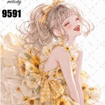 original sticker « no.9591 »     //     人物ステッカー オリジナルステッカー オリジナル人物ステッカー ステッカー cotton melody