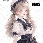 original sticker « no.9605 »     //     人物ステッカー オリジナルステッカー オリジナル人物ステッカー ステッカー cotton melody