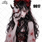 original sticker « no.9617 »     //     人物ステッカー オリジナルステッカー オリジナル人物ステッカー ステッカー cotton melody