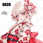 original sticker « no.9639 »     //     人物ステッカー オリジナルステッカー オリジナル人物ステッカー ステッカー cotton melody