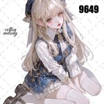 original sticker « no.9649 »     //     人物ステッカー オリジナルステッカー オリジナル人物ステッカー ステッカー cotton melody